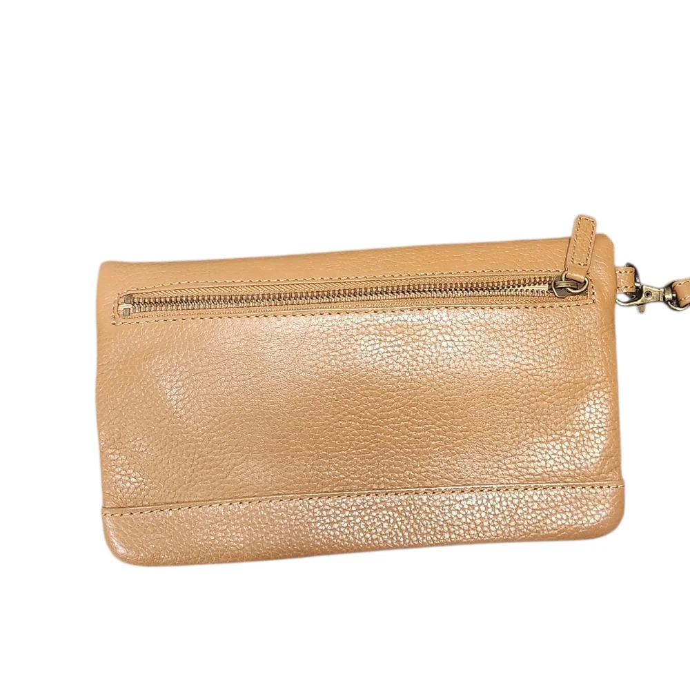 L.L. Bean Light Brown Leather Wristlet - Picture 2 of 10
